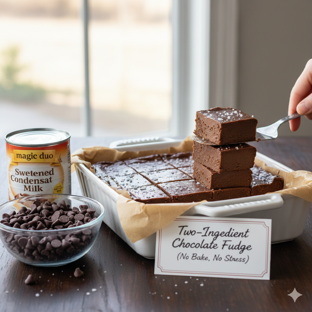 Two-Ingredient Chocolate Fudge